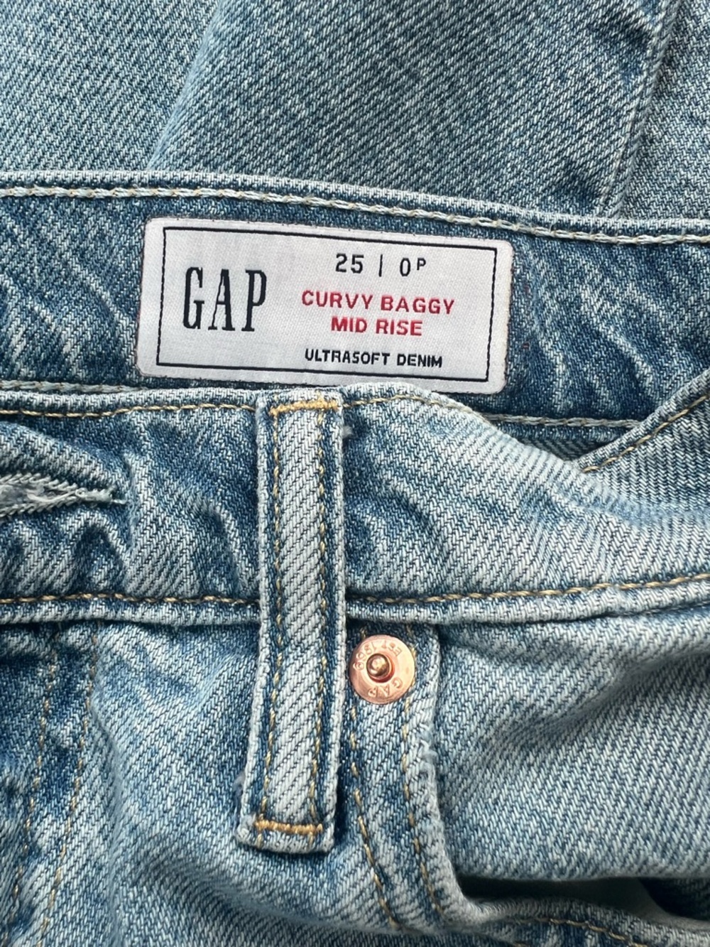 GAP NEW Women’s Curvy Mid Rise Ultra Soft Baggy Jeans 0 - 25 Petite Brand New